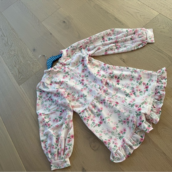 Floral Ruffle Kids Top - Picture 5 of 5